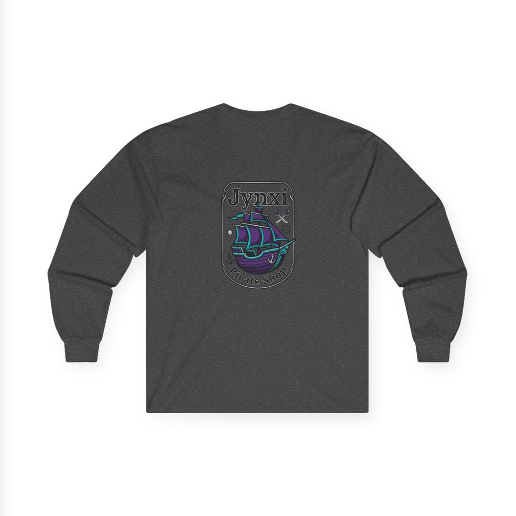 Pirate Ship Long Sleeve Tee — "Jynxi Pirate Shop" Graphic