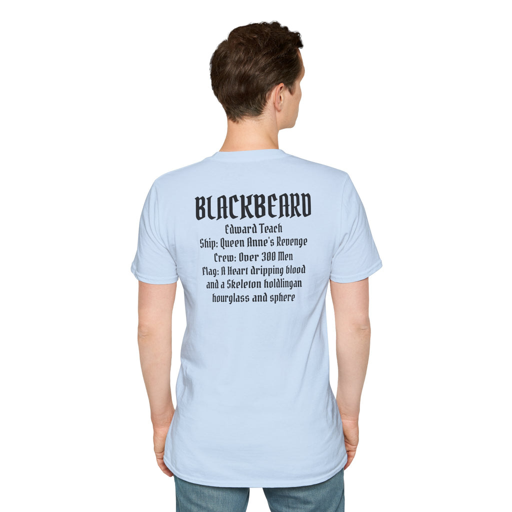 Blackbeard Pirate T-Shirt — Edward Teach Skull Graphic Tee