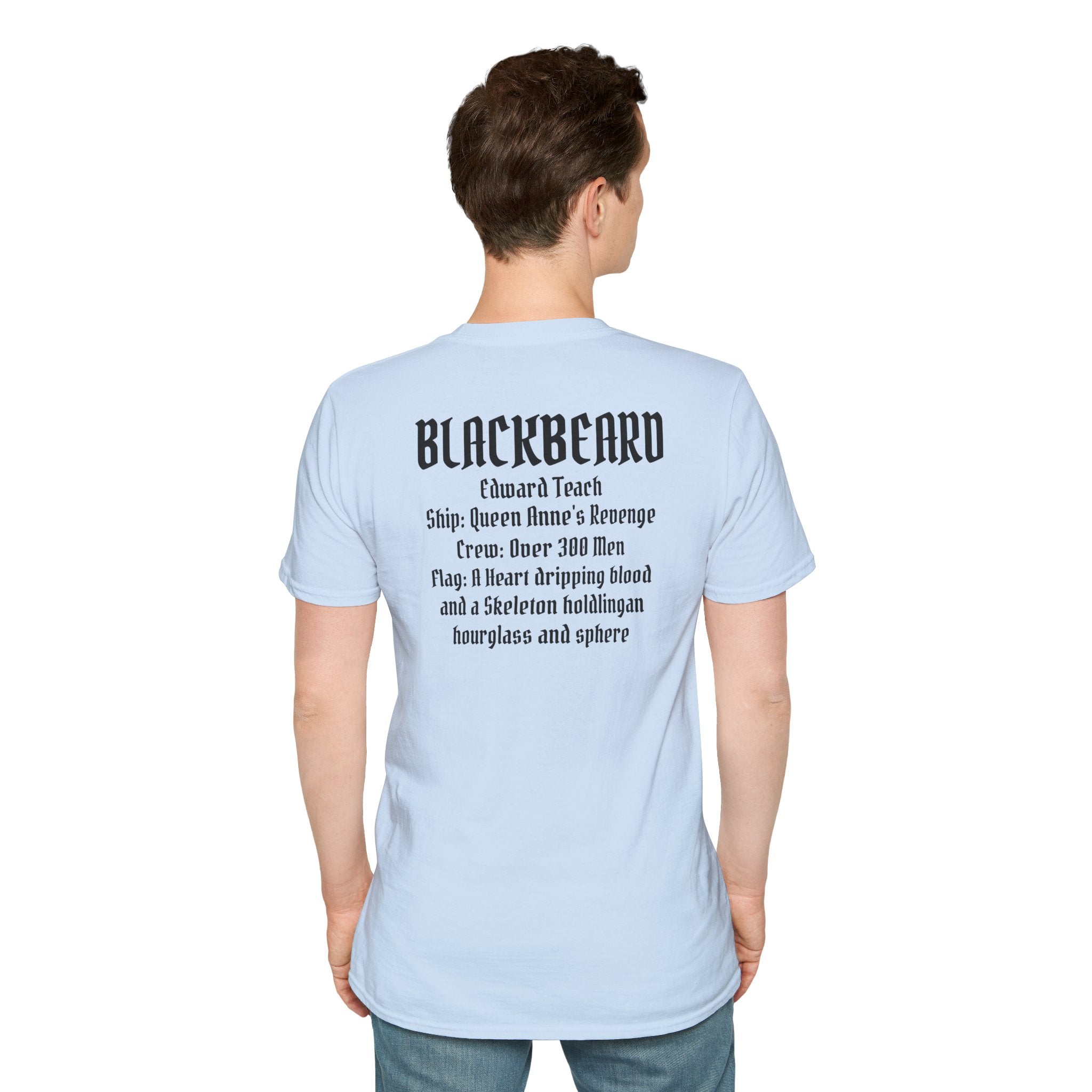 Blackbeard Pirate T-Shirt — Edward Teach Skull Graphic Tee