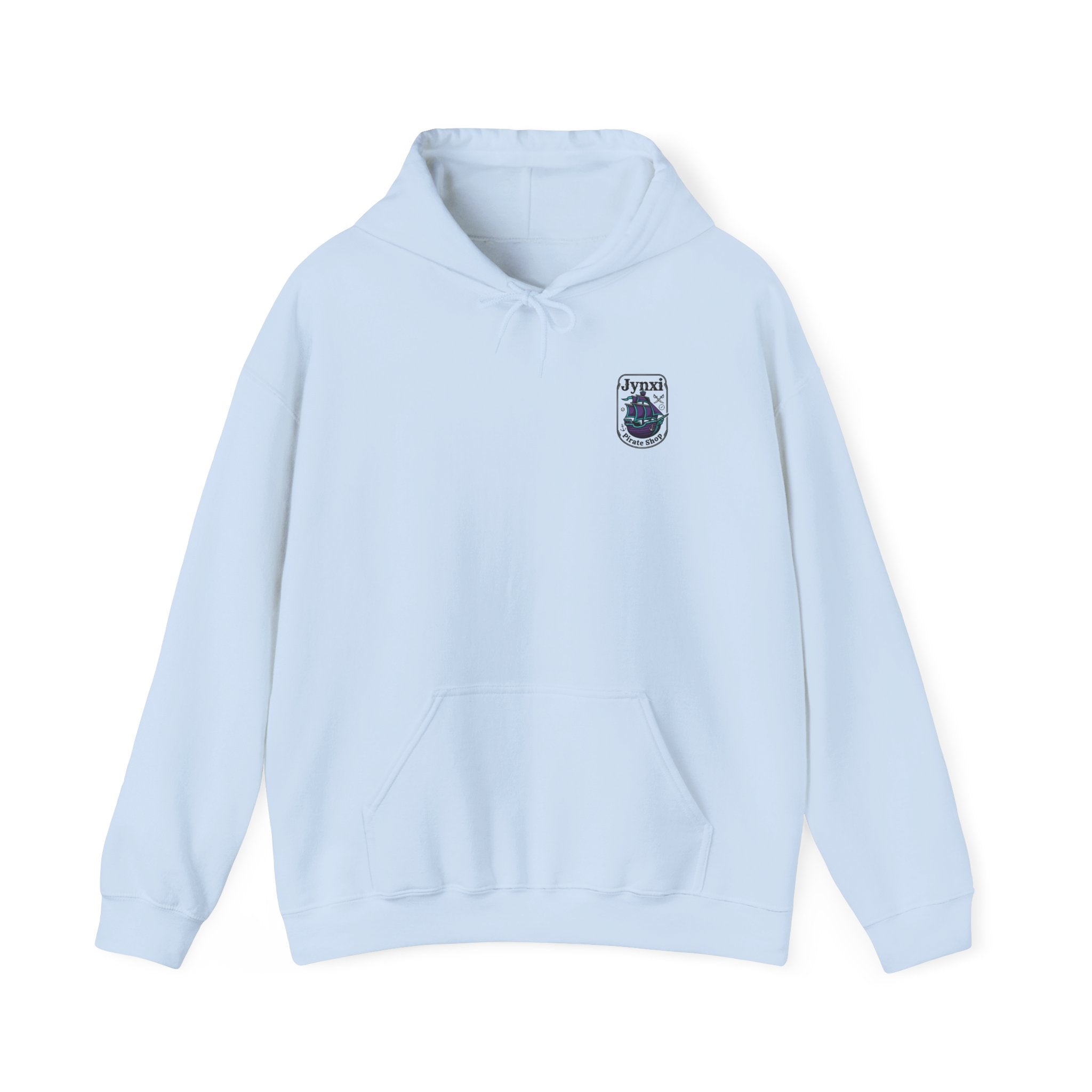 Pirate Ship Hoodie — "Jynxi Pirate Shop" Crest Pullover