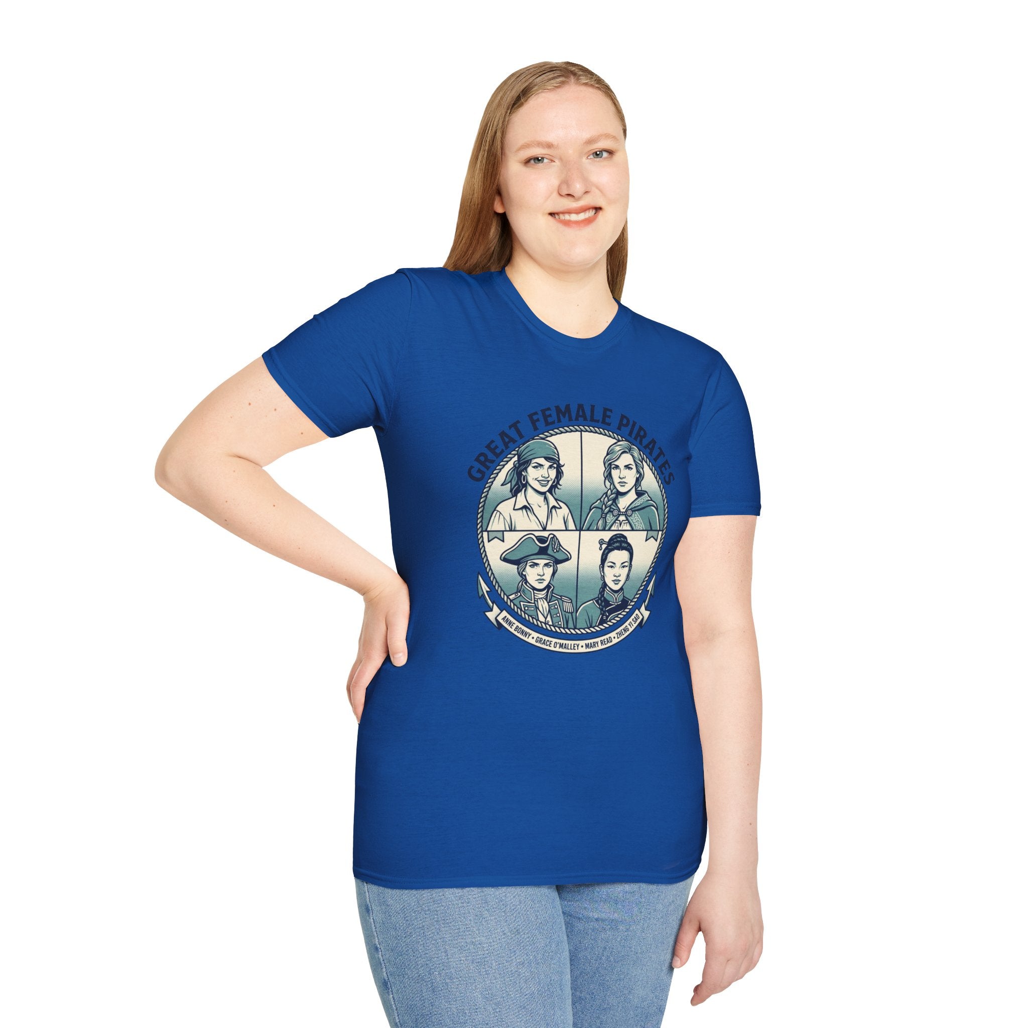 T-Shirt — Great Female Pirates Vintage Illustration Tee