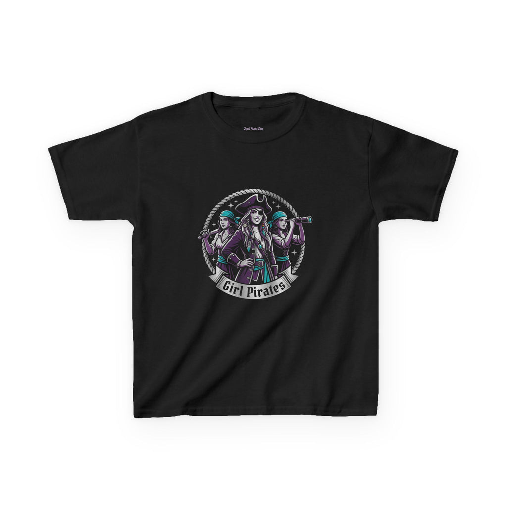 Kids Pirate T-Shirt — "Girl Pirates" Graphic Tee for Girls