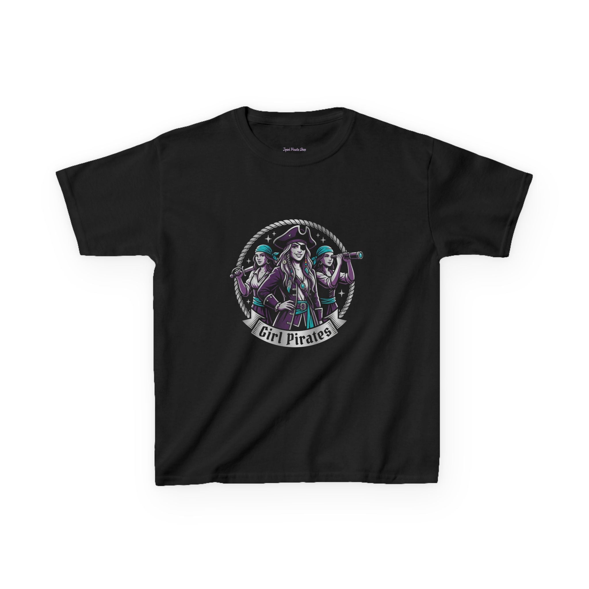 Kids Pirate T-Shirt — "Girl Pirates" Graphic Tee for Girls