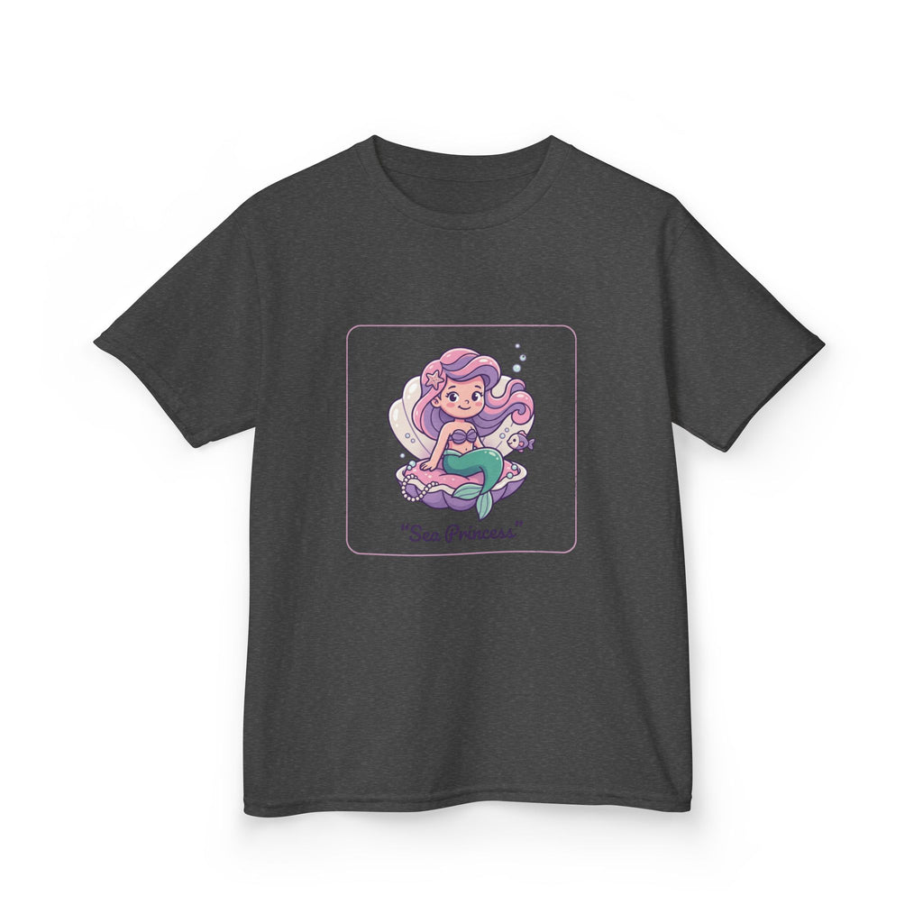 Kids "Sea Princess" Mermaid T‑Shirt — Cute Pastel Ocean Tee for Girls & Boys