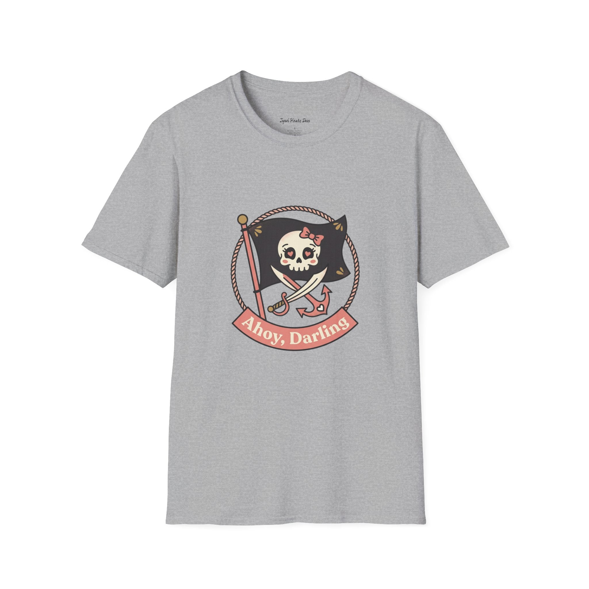 Pirate Skull T-Shirt - "Ahoy, Darling" Nautical Retro Tee