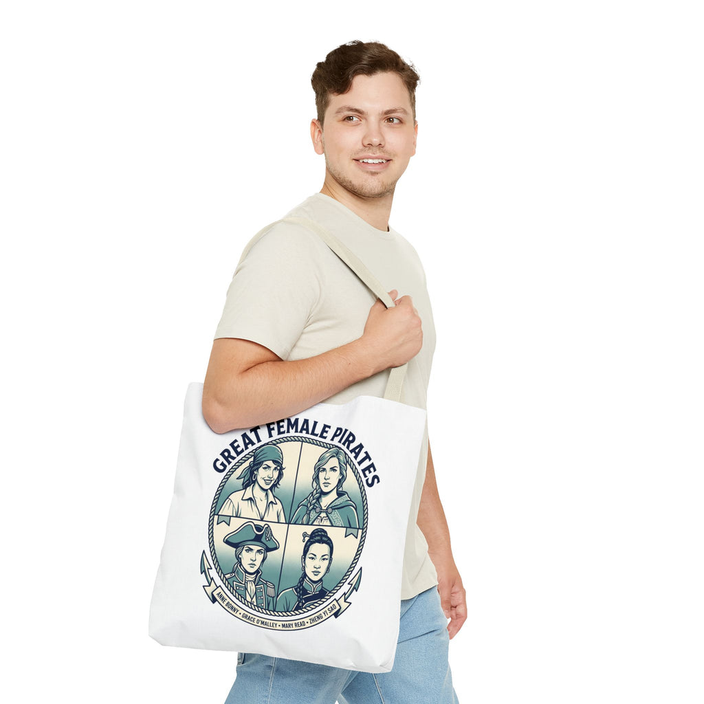 Great Female Pirates Tote Bag — Historical Women Pirate Portraits All-Over Print