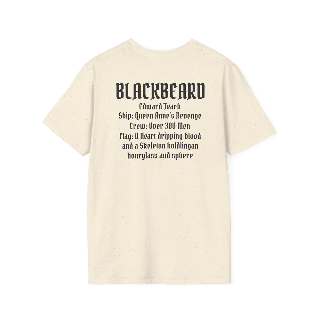 Blackbeard Pirate T-Shirt — Edward Teach Skull Graphic Tee