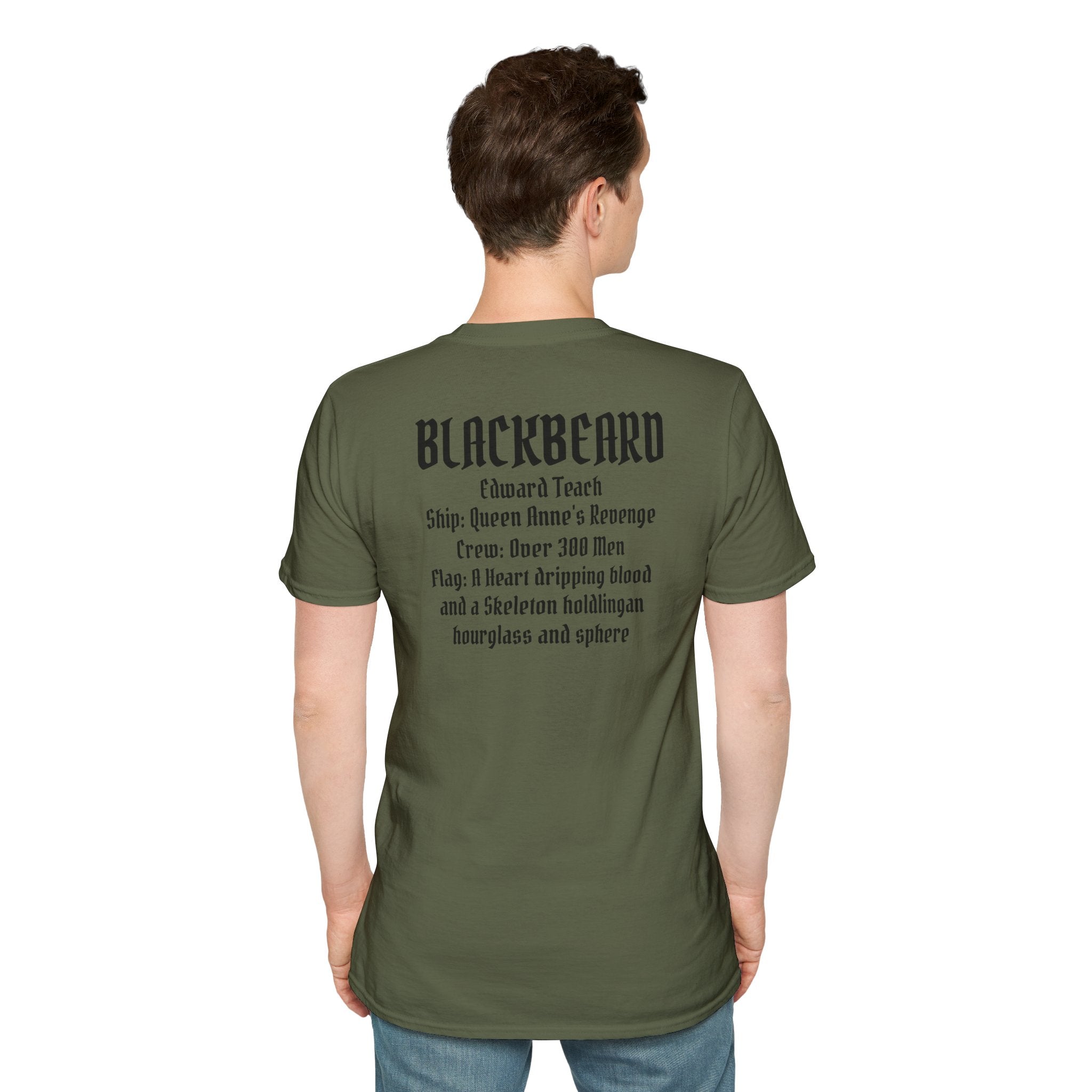 Blackbeard Pirate T-Shirt — Edward Teach Skull Graphic Tee